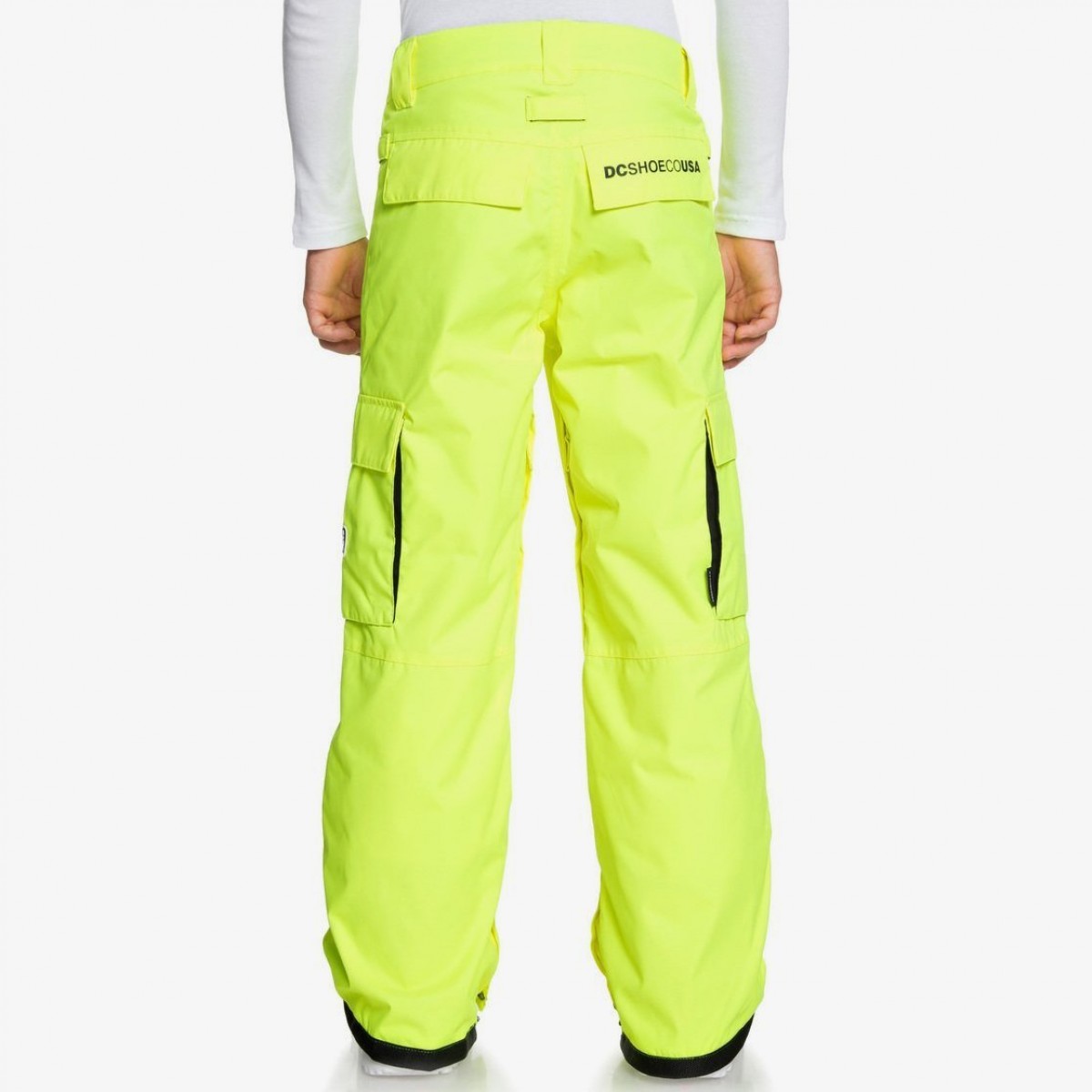 12 DC Banshee Snowboard Pants Kids Sz L Safety Yellow