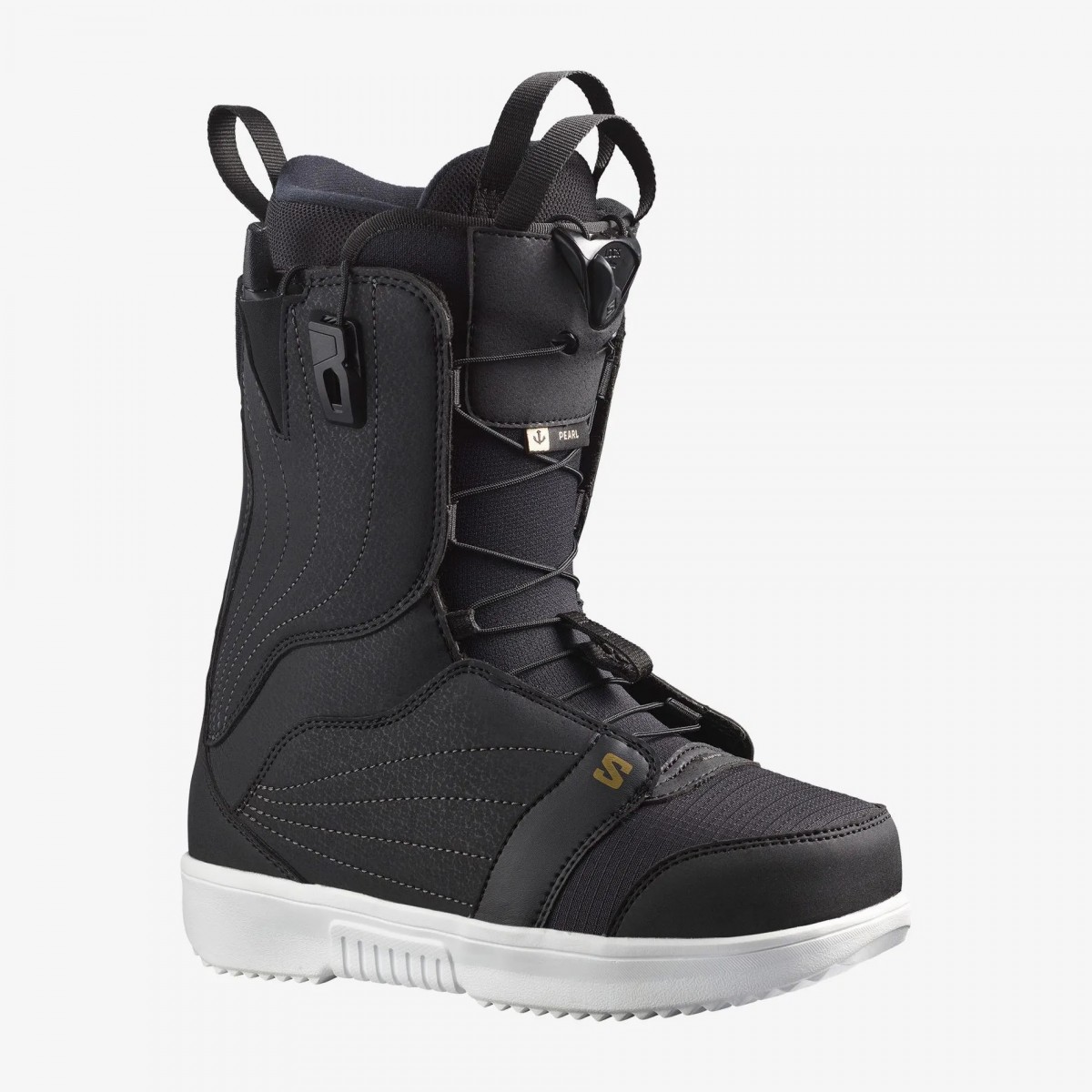 Salomon Pearl Black White Gold 2023 Botas snowboard Desssliza3