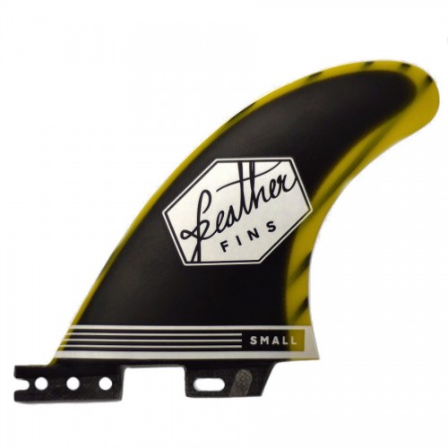 Quilla de surf Feather Fins Fiberglass Click Tab Yellow/Black