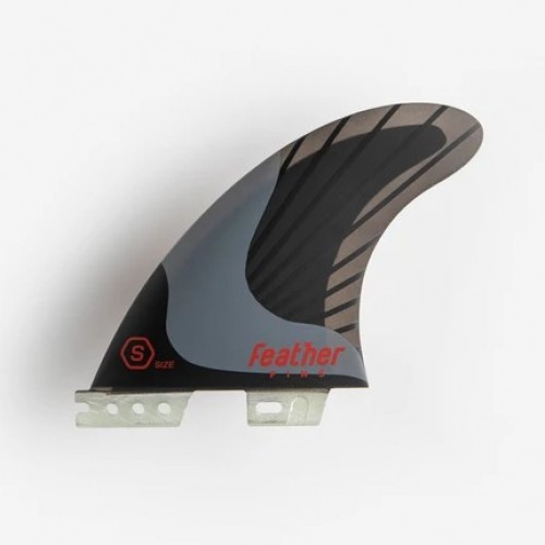 Quilla de surf Feather Fins Superlight Black Hexa Core HC Click Tab