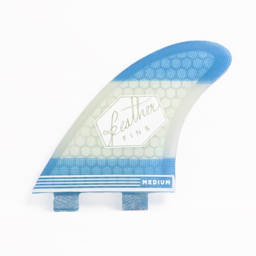 Quilla de surf Feather Fins Ultralight F1 Dual Tab Blue