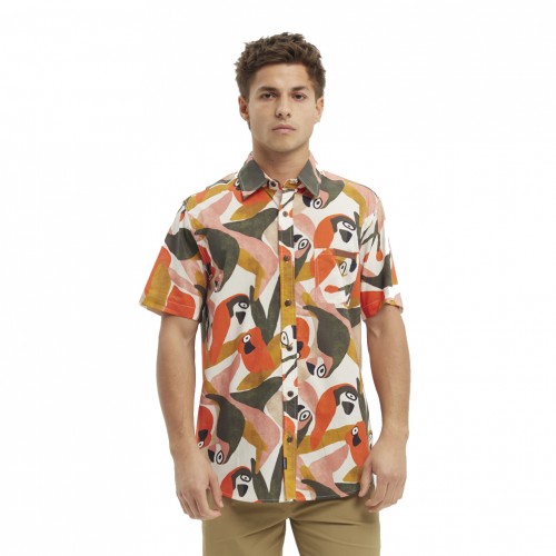 Camisa Hydroponic Parrots Shirt Red
