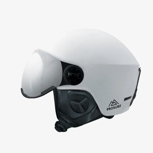 Casco de snowboard Prosurf Carbon Visor Categoría 3 White