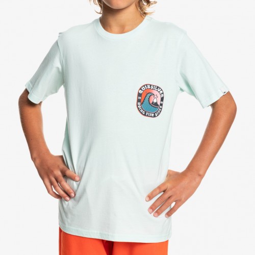 Camiseta Quiksilver Another Story Tee Boy Blue Glass