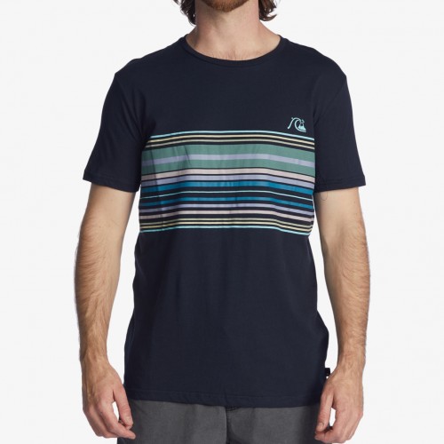 Camiseta Quiksilver Rythmic Stripe Tee Navy Blazer