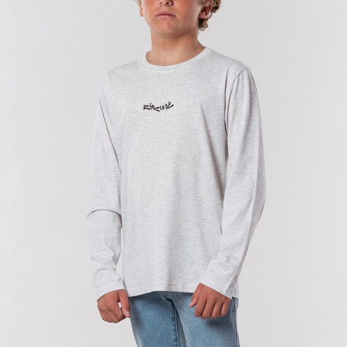 Camiseta Rip Curl Blazed & Tubed LS Tee Boy Snow Marle