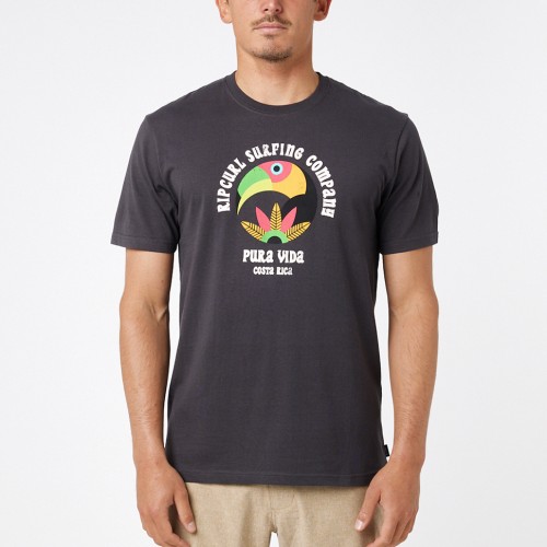 Camiseta Rip Curl Desti Animals Tee Washed Black