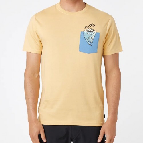 Camiseta Rip Curl In Da Pocket Tee-Boy Washed Yellow
