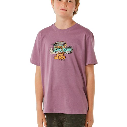 Camiseta Rip Curl Keep On Trucking Tee Boy Dusty Purple