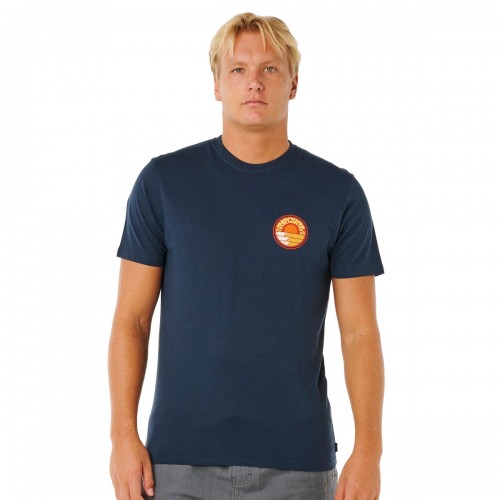 Camiseta Rip Curl Pacific Rinse Stacked Tee Dark Navy