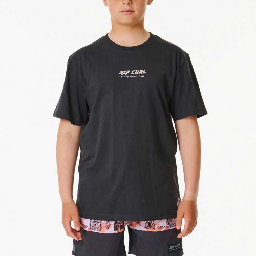 Camiseta Rip Curl Pure Surf Art Tee-Boy Washed Black