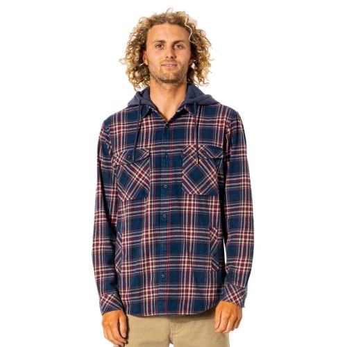 Camisa Rip Curl Ranchero Flannel Washed Navy