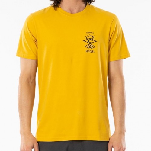Camiseta Rip Curl Search Icon Tee Boy Mustard