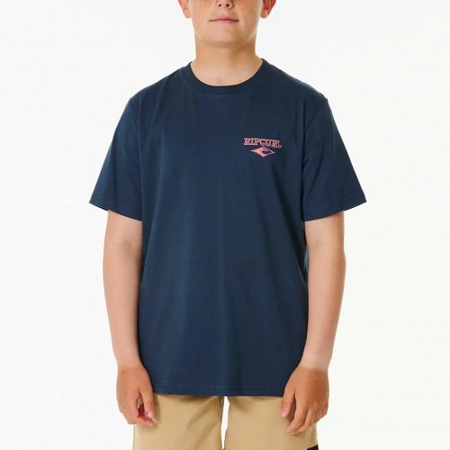 Camiseta Rip Curl Shred Till Dead Tee-Boy Navy