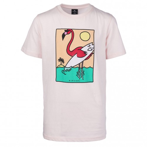 Camiseta Rip Curl Surfing Flamingo Boy Tee Light Pink