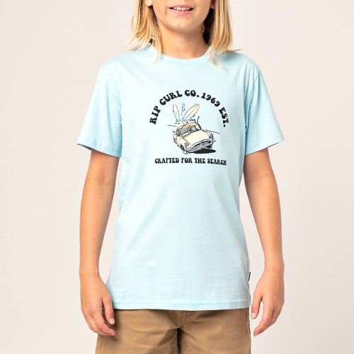 Camiseta Rip Curl Truckito Tee Boy Light Blue