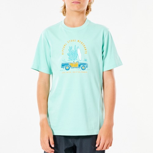 Camiseta Rip Curl Tuckito Tee Boy Washed Aqua