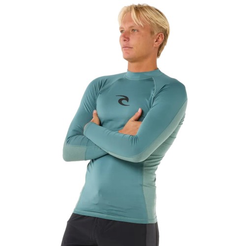 Lycras de surf Rip Curl Waves UPF Perf L/S Bluestone