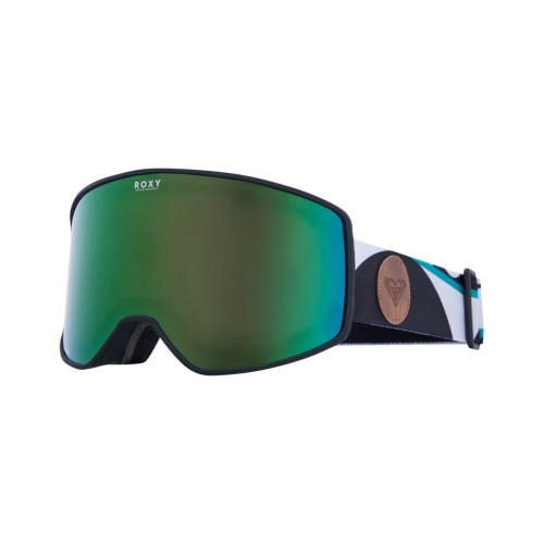 Gafas de snowboard Roxy Storm Peak Chic Big Dots/Clux Ml Green S3