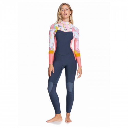 Neopreno de surf Roxy Syncro 4/3 CZ GBS Jet Gry/Coral Flame/Temple Gold