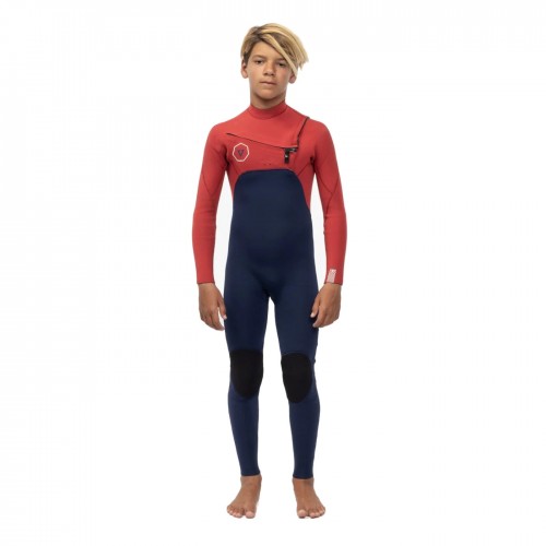 Neopreno de surf Vissla 7 Seas Boys 4/3 Full CZ Rusty Red