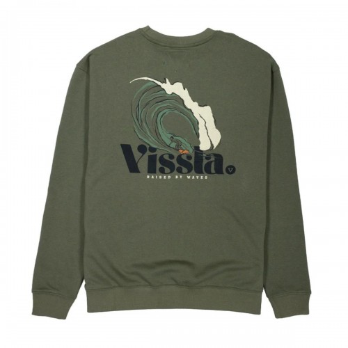 Sudadera Vissla Raised Crew Neck Fleece Dark Olive