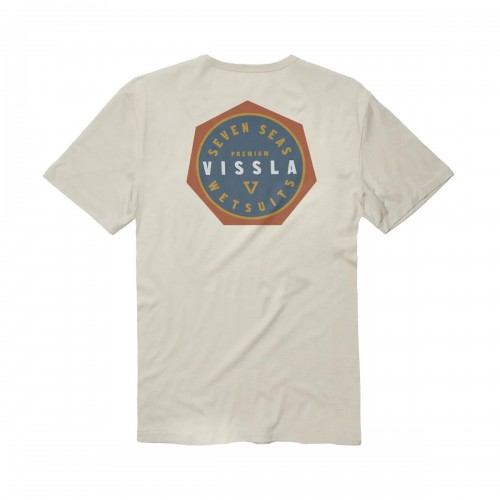 Camiseta Vissla Seven Seas Organic Tee Bone