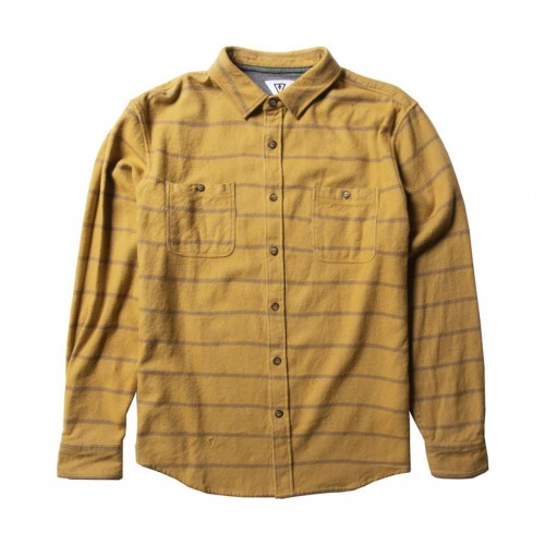 Camisa Vissla Shaver Flannel Gold Coral