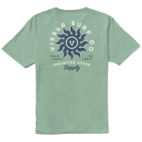 Camiseta Vissla Spins Organic Tee Jade