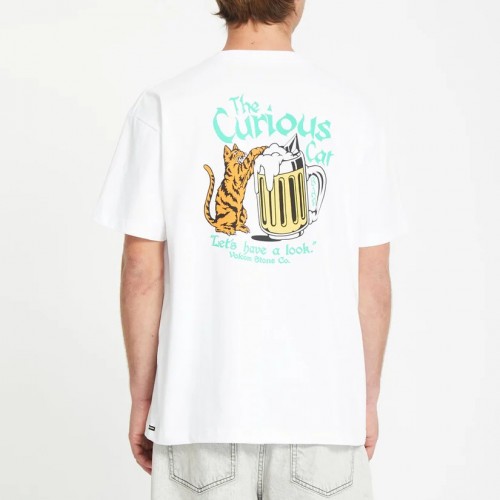 Camiseta Volcom Curious Cat Tee White