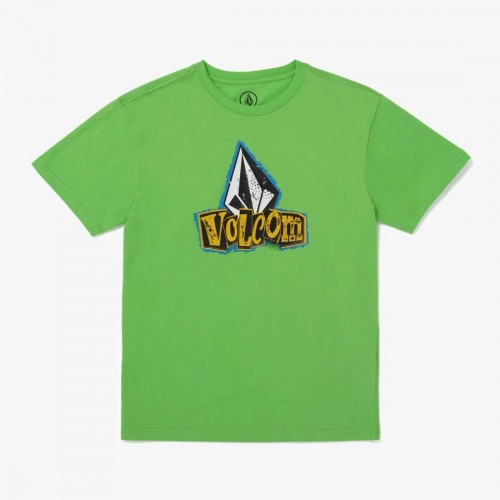 Camiseta Volcom Sticker Stamp Tee Electric Green