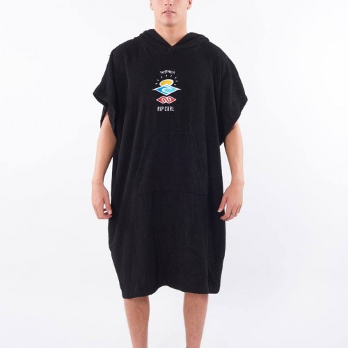 Rip Curl Wet As Hooded Towel Washed Black