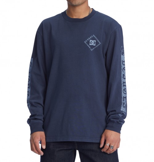 Camiseta DC Shoes East To West Navy Blazer Enzyme Wash