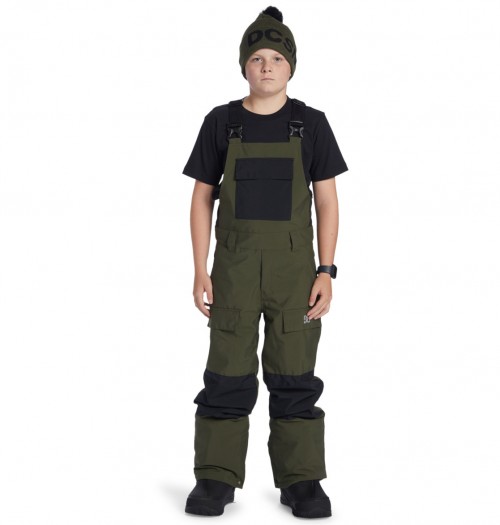 Pantalones de snowboard DC Shoes Roadblock Youth BIB Deep Depths