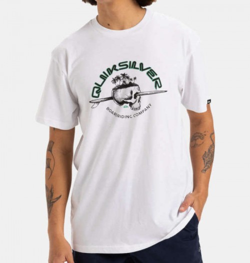 Camiseta Quiksilver Skull Lines Tee White