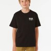 Rip Curl Skull Slob Tee Boy Black