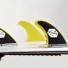 Quilla de surf Feather Fins Fiberglass Dual Tab Black/Yellow-1