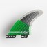 Quilla de surf Feather Fins Ultralight Black Hexa Core HC Click Tab Green-1