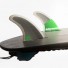 Quilla de surf Feather Fins Ultralight Black Hexa Core HC Click Tab Green
