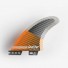 Quilla de surf Feather Fins Ultralight Black Hexa Core HC Click Tab Orange-1