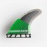 Quilla de surf Feather Fins Ultralight Black Hexa Core HC Single Tab Green-1