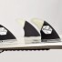 Quilla de surf Feather Fins Ultralight Dual Tab F2 Black-1