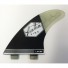 Quilla de surf Feather Fins Ultralight Dual Tab F2 Black