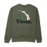 Sudadera Vissla Raised Crew Neck Fleece Dark Olive